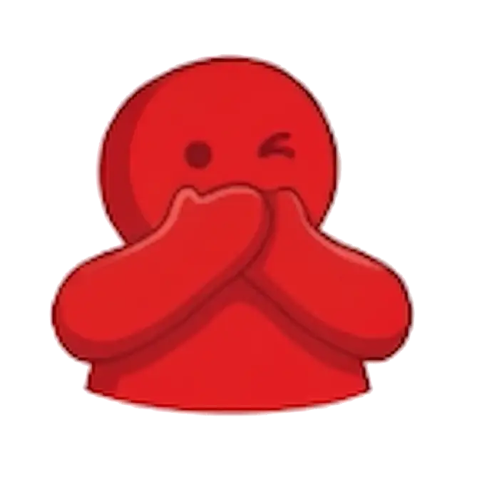 Lazy Meeple covering its mouth