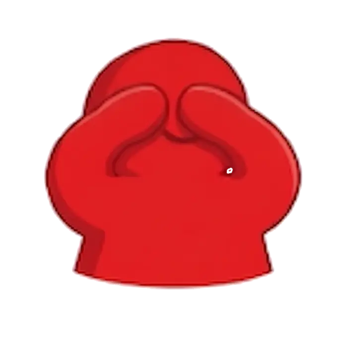 Lazy Meeple covering its eyes